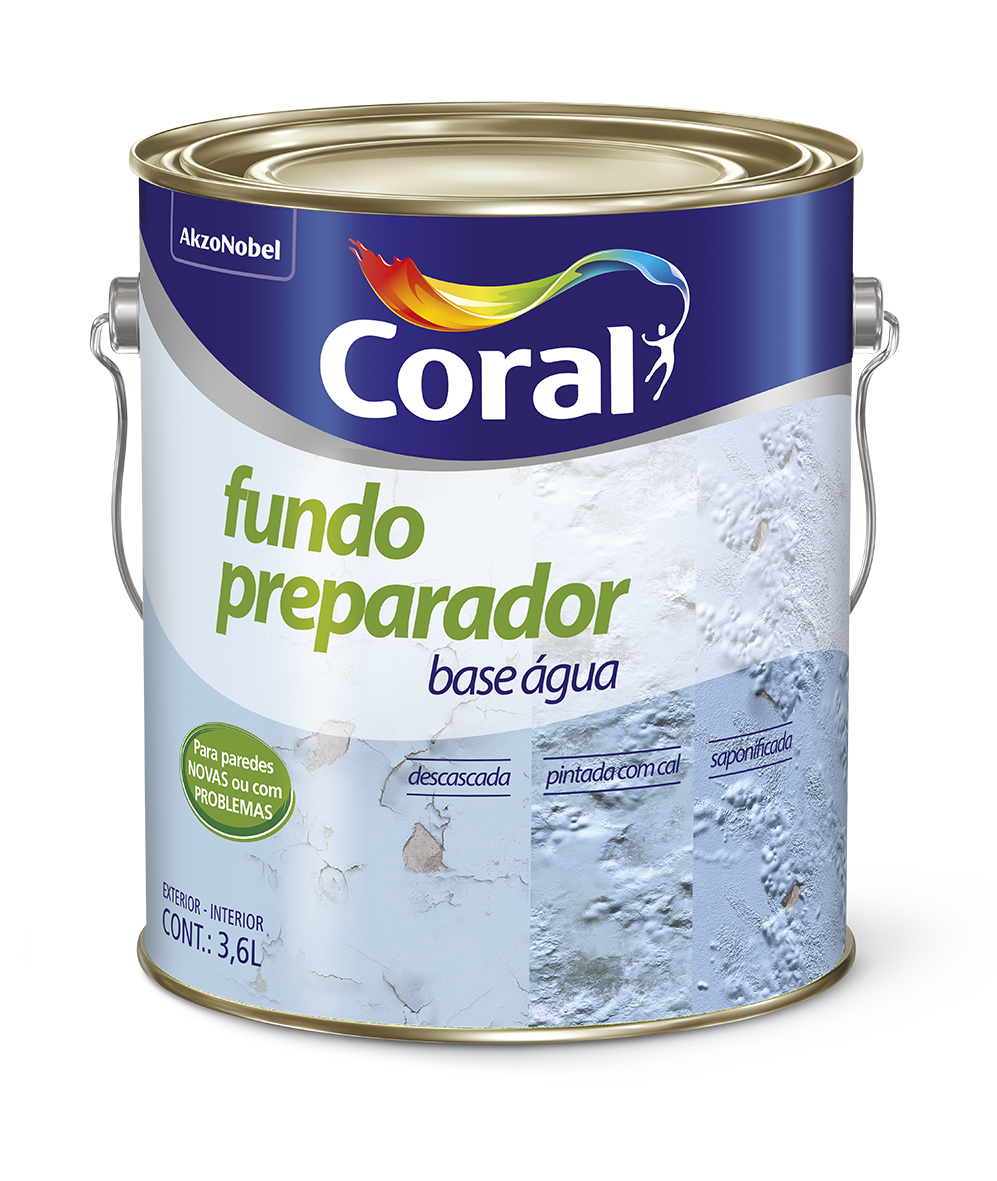 Coral Fundo Preparador Base Água 
